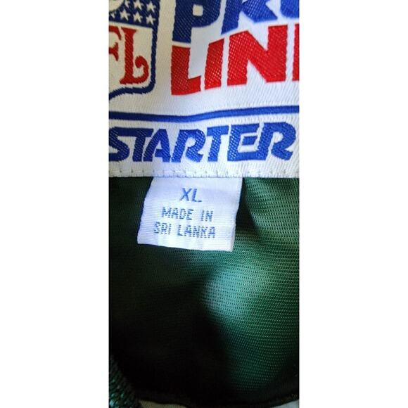 Green Bay Packers  Starter Enforcer Satin  Varsity Full-Snap Jacket - Green/Gold - Picture 7 of 16